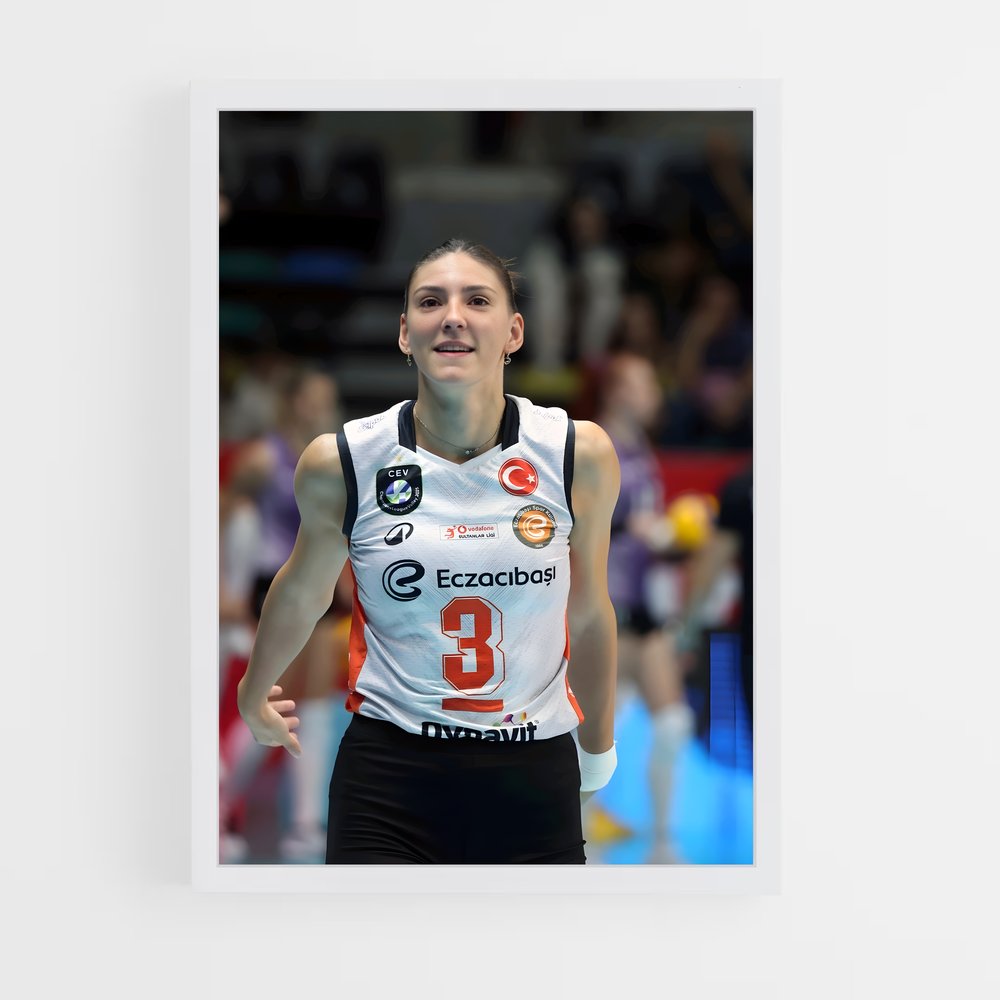 Poster Smiles on the Court – affiche Volleyball (vue 3)